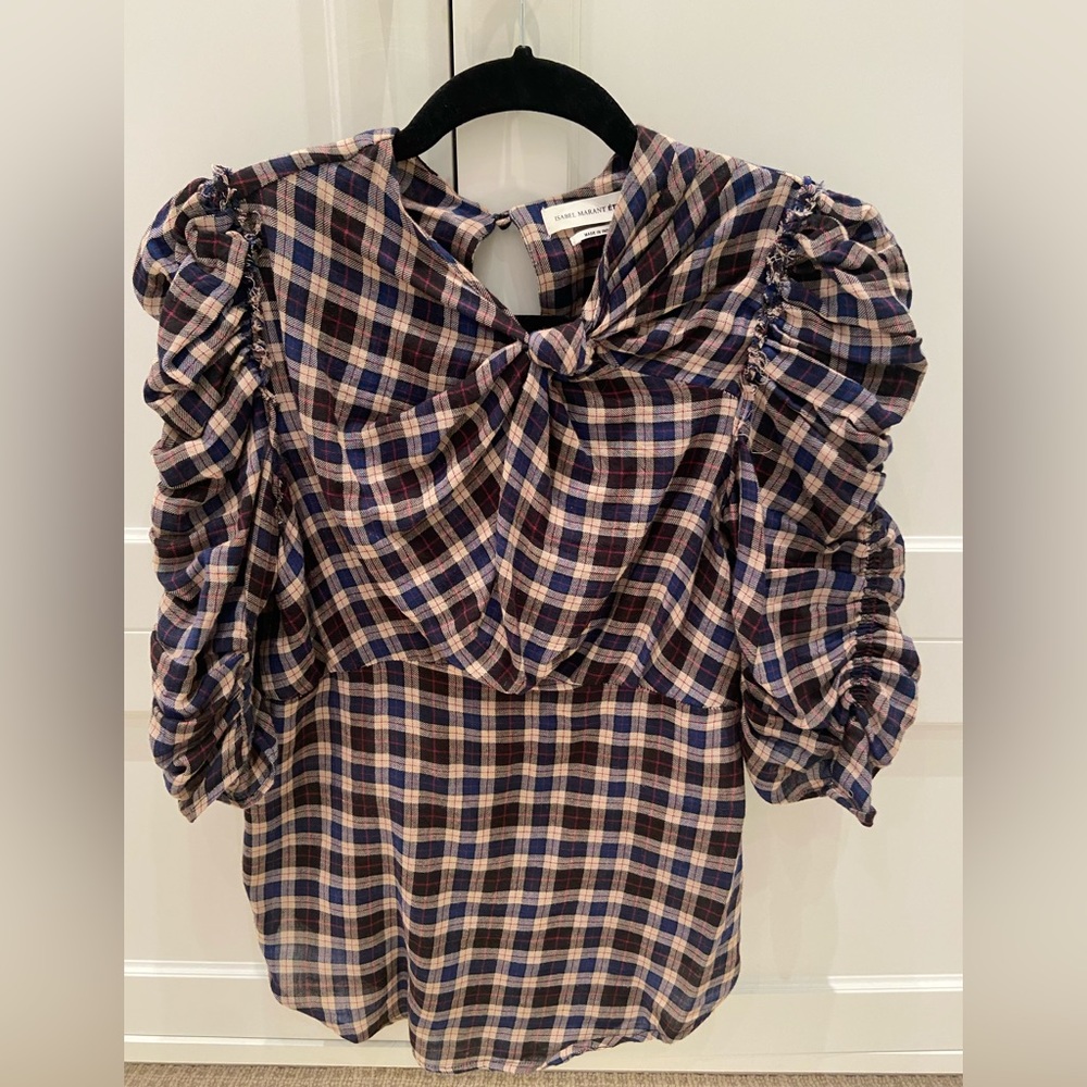 Isabel Marant Etoile cotton plaid shirt, size 36